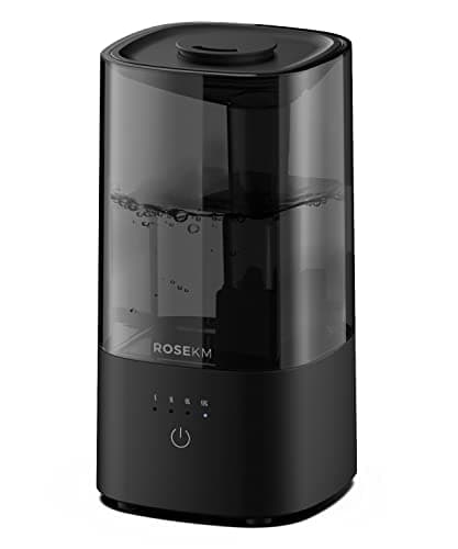 ROSEKM 2L Cool Mist Humidifier for Bedroom and Plants, Quiet, Black