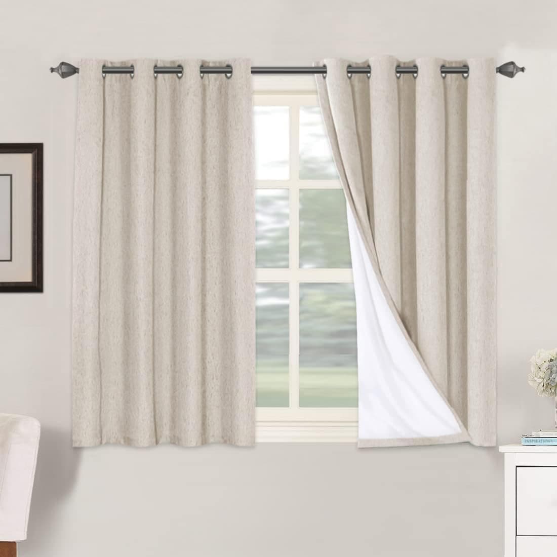 H.VERSAILTEX Linen Blackout Curtains (45 in)