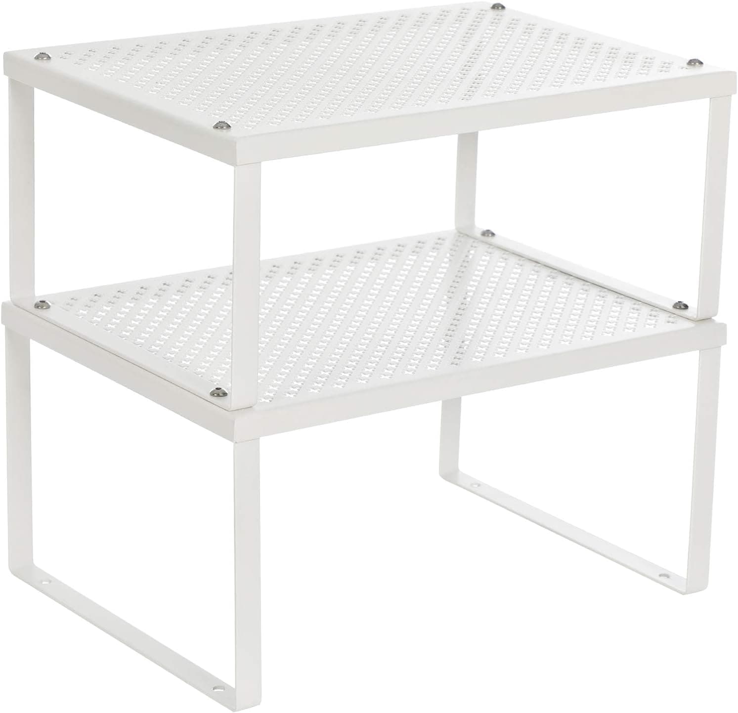 SONGMICS Metal Cabinet Shelf Organizers (Set of 2)