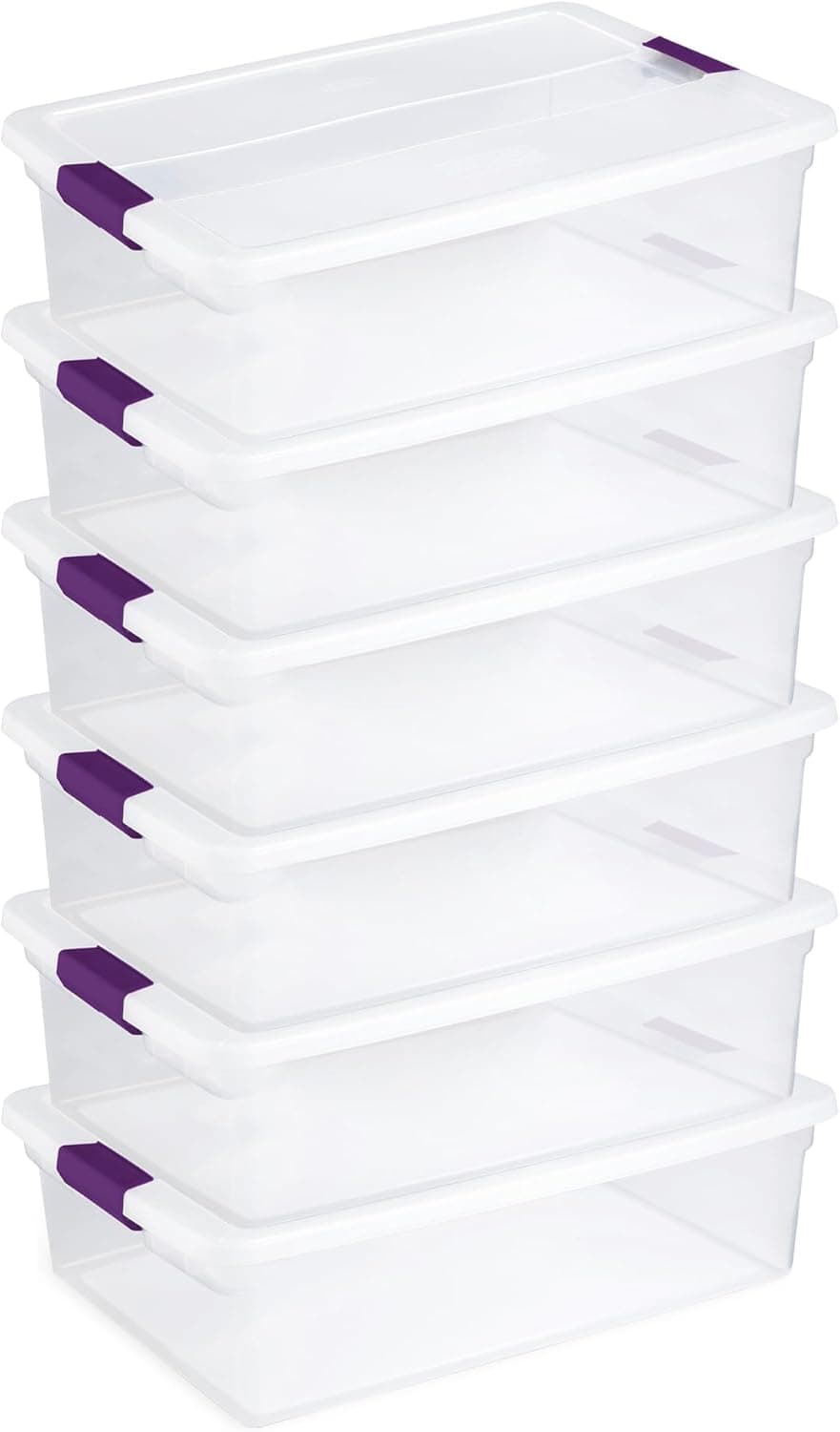 Sterilite 32 Qt ClearView Latch Boxes (6-Pack)