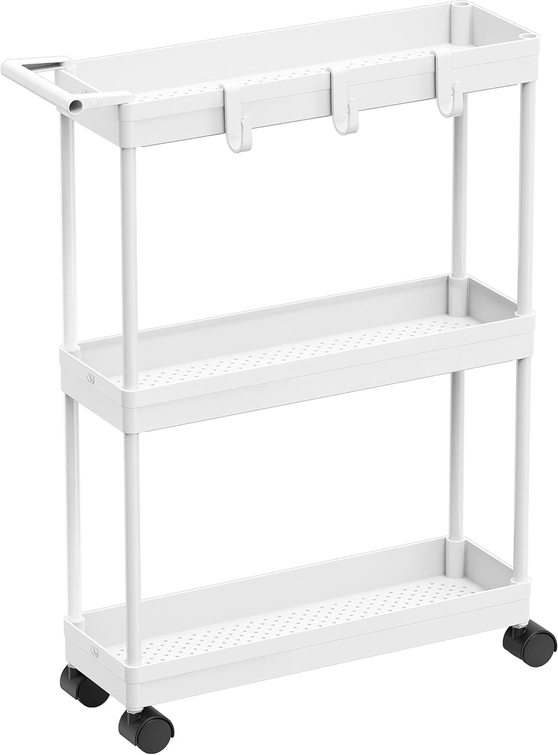 Simple Houseware 3-Tier Slim Rolling Cart with Handle (5.5 in)