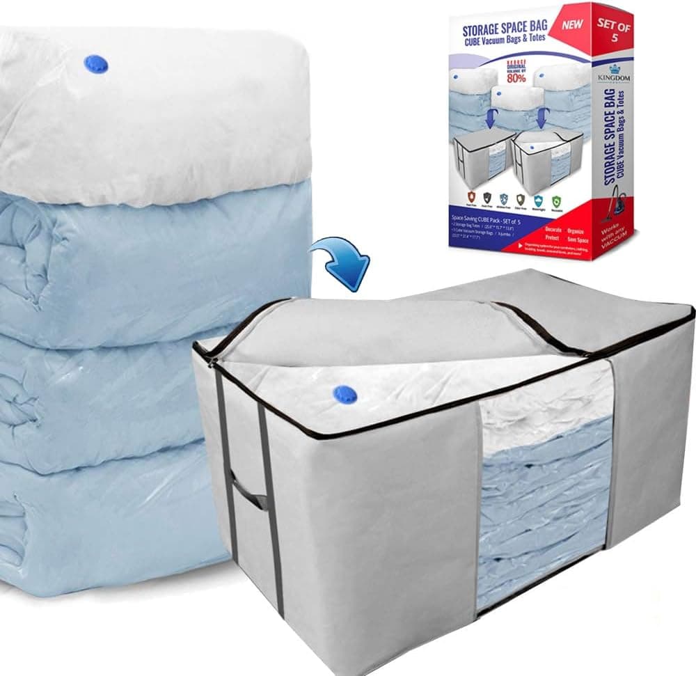 Kingdom Home Cube Vacuum Storage Totes