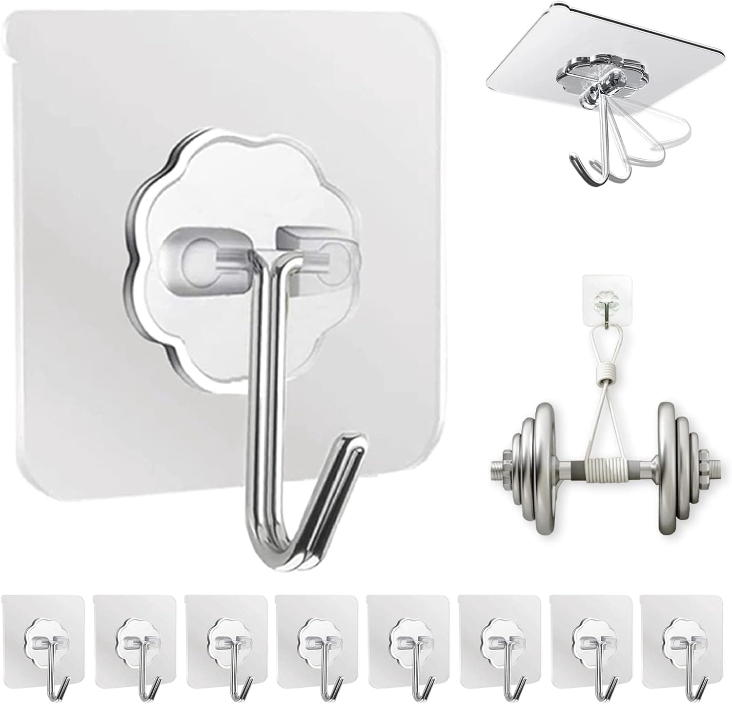 DDMY Heavy-Duty Adhesive Hooks (50 lb)