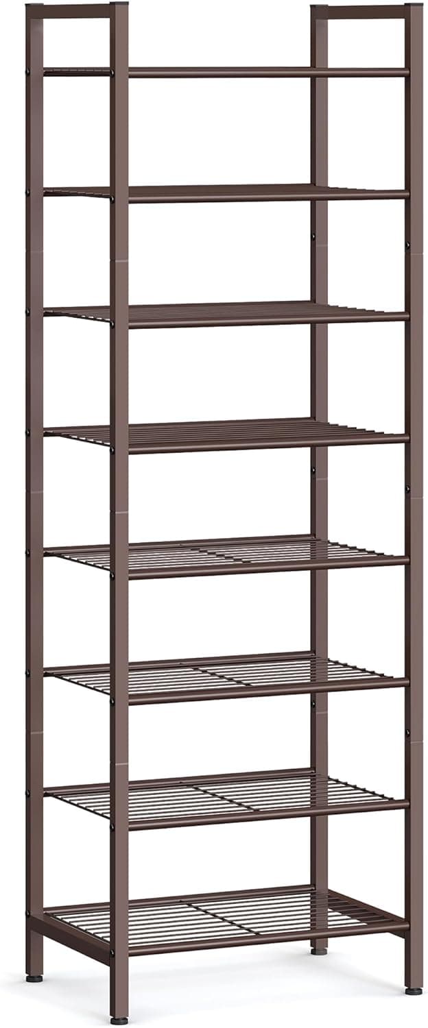 SONGMICS 8-Tier Narrow Metal Shoe Rack (17.6 in wide)