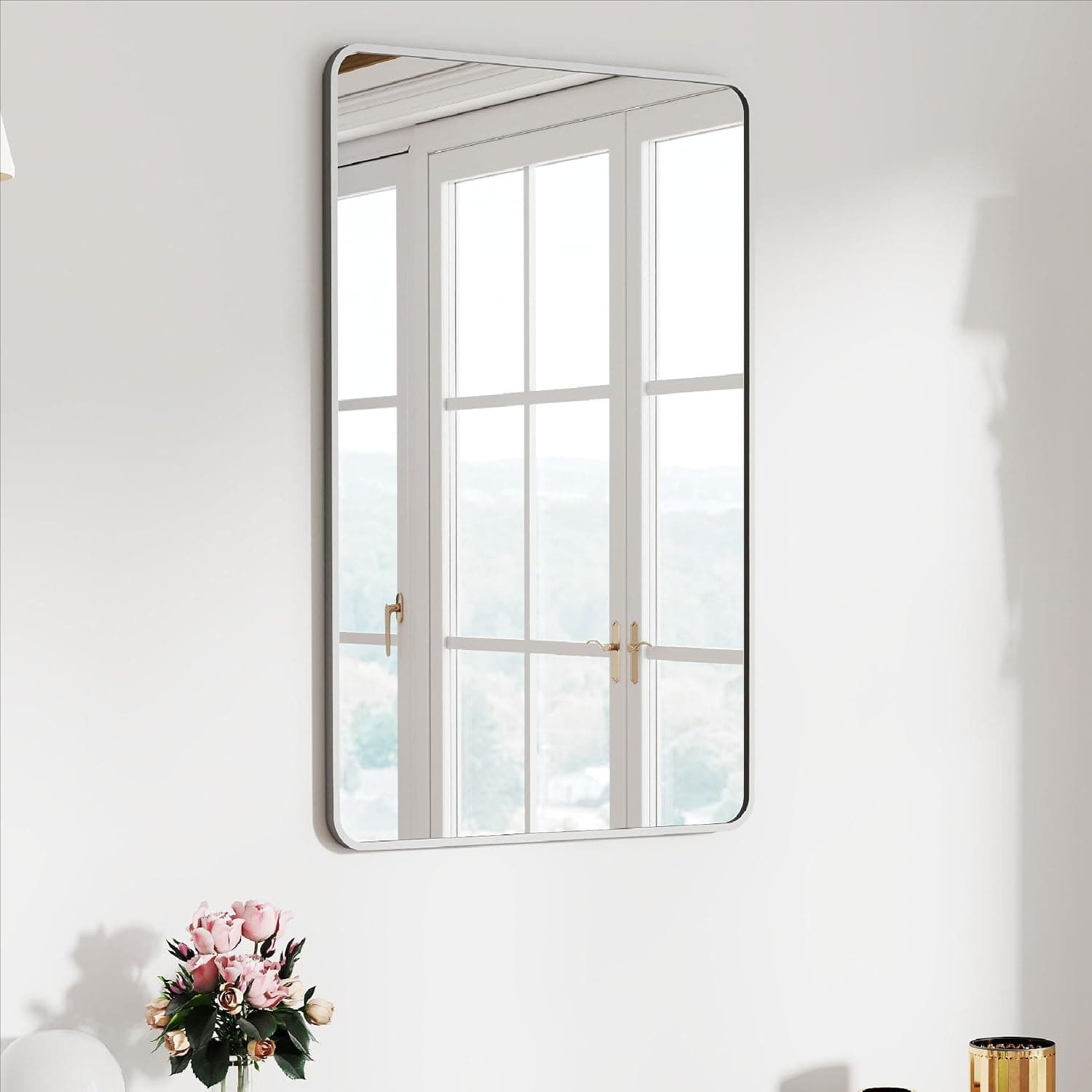 SCWF-GZ 20x30 Metal-Frame Wall Mirror