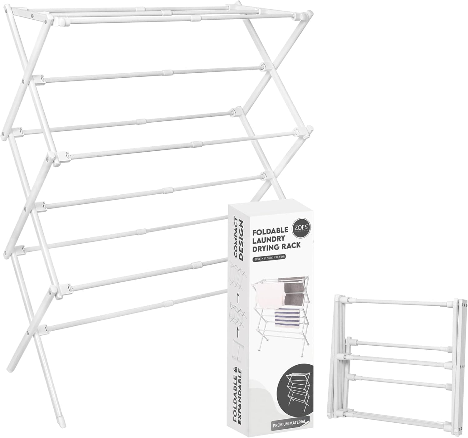 ZOES HOMEWARE Foldable Clothes Drying Rack