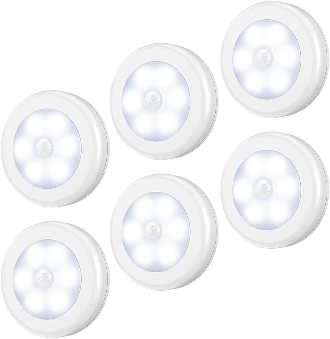 AMIR Motion Sensor Stick-On Night Lights (6-Pack)