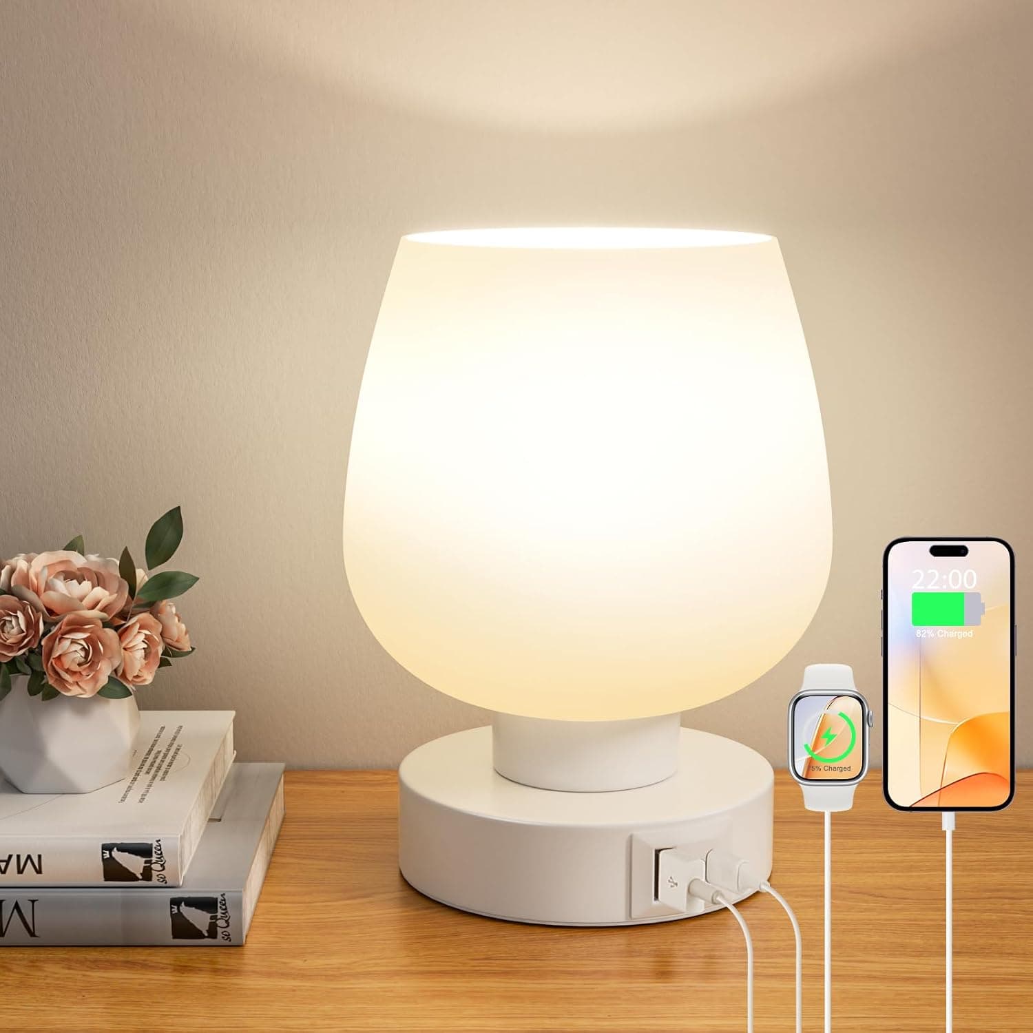 Seealle Touch Lamp with USB-C+A Ports