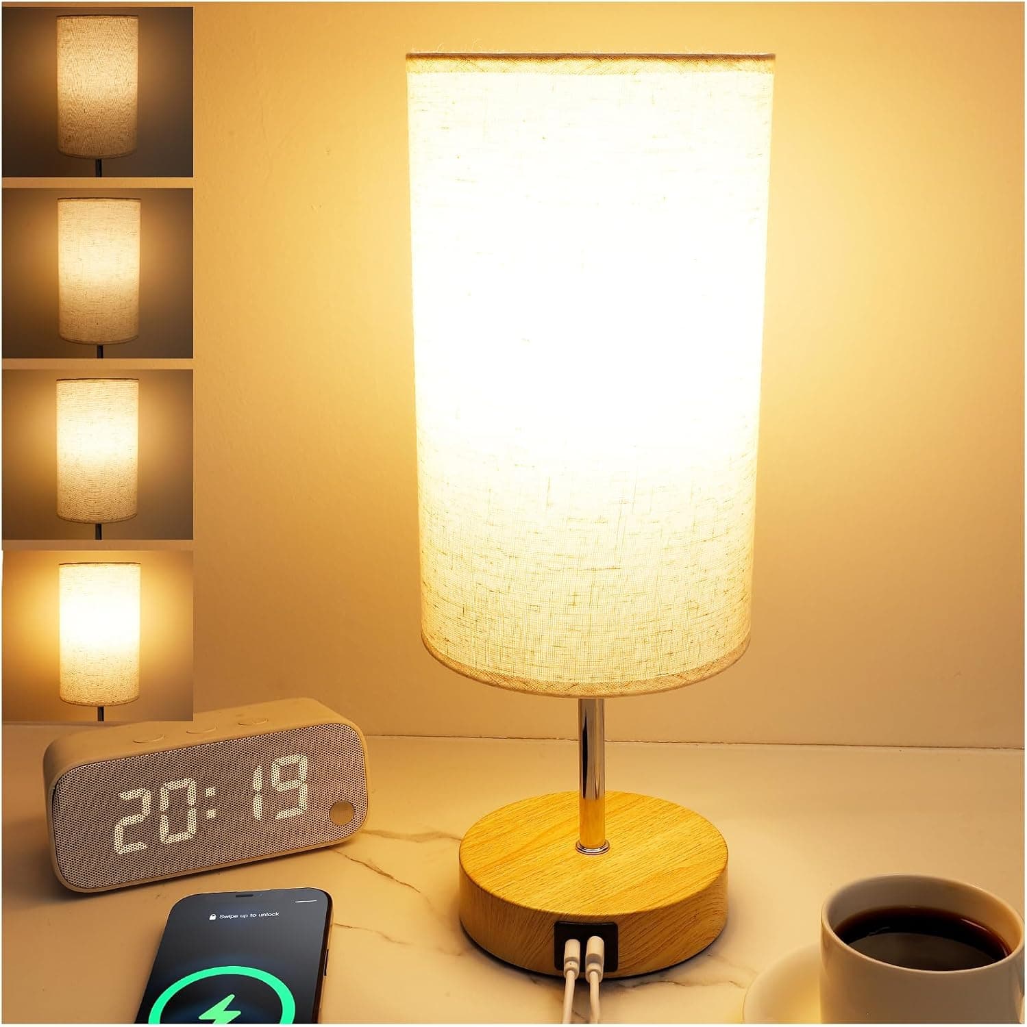 UNIFUN Touch Nightstand Lamp with USB-C