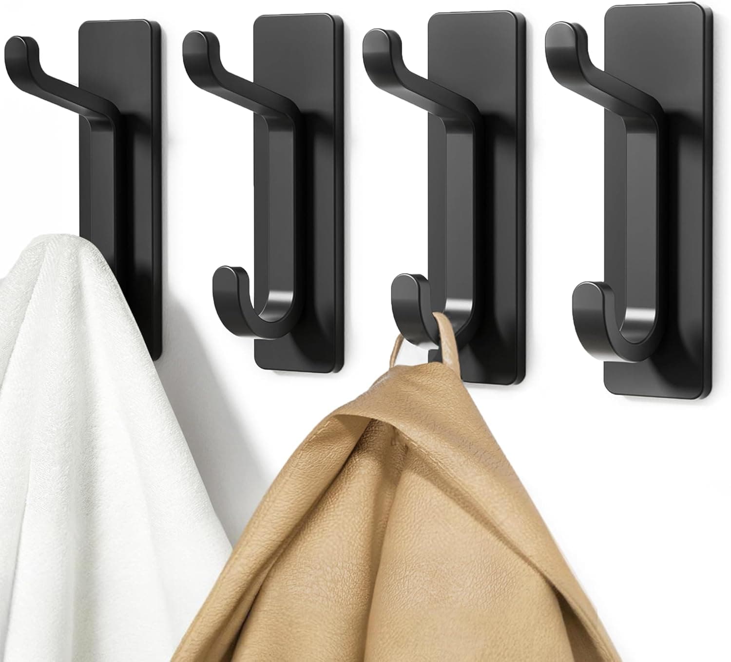 pickpiff Stick-On Coat & Towel Hooks (4-Pack)