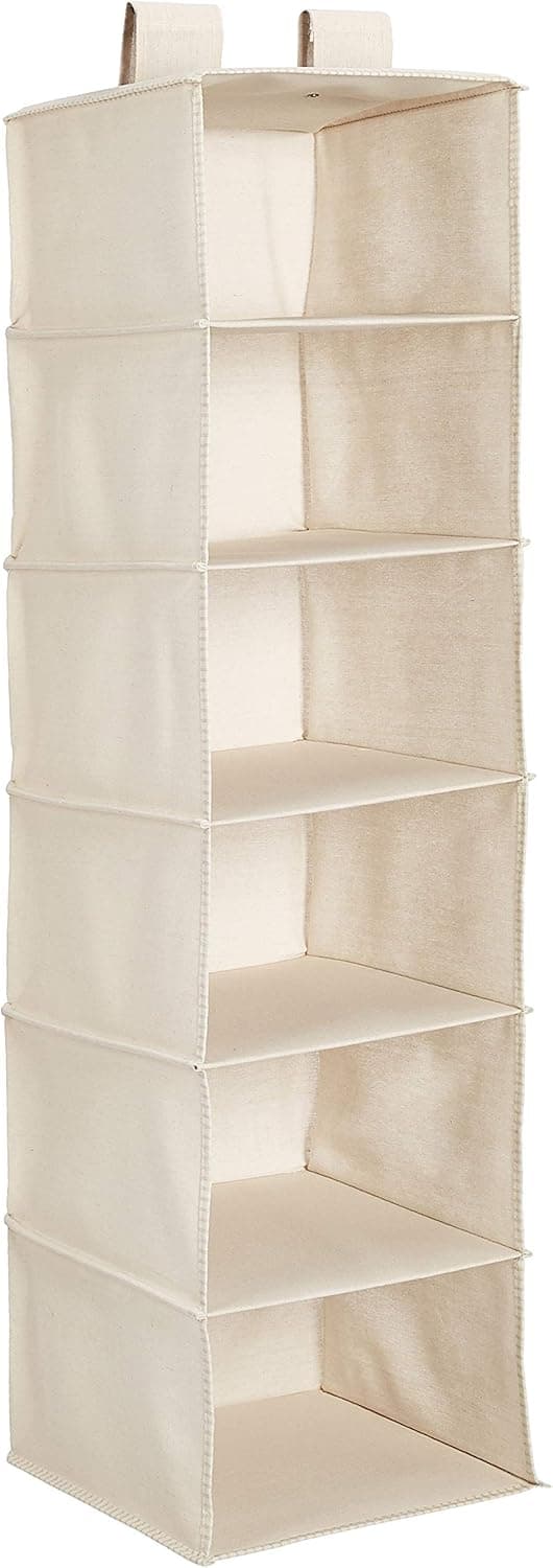 Amazon Basics 6-Tier Canvas Hanging Closet Shelf