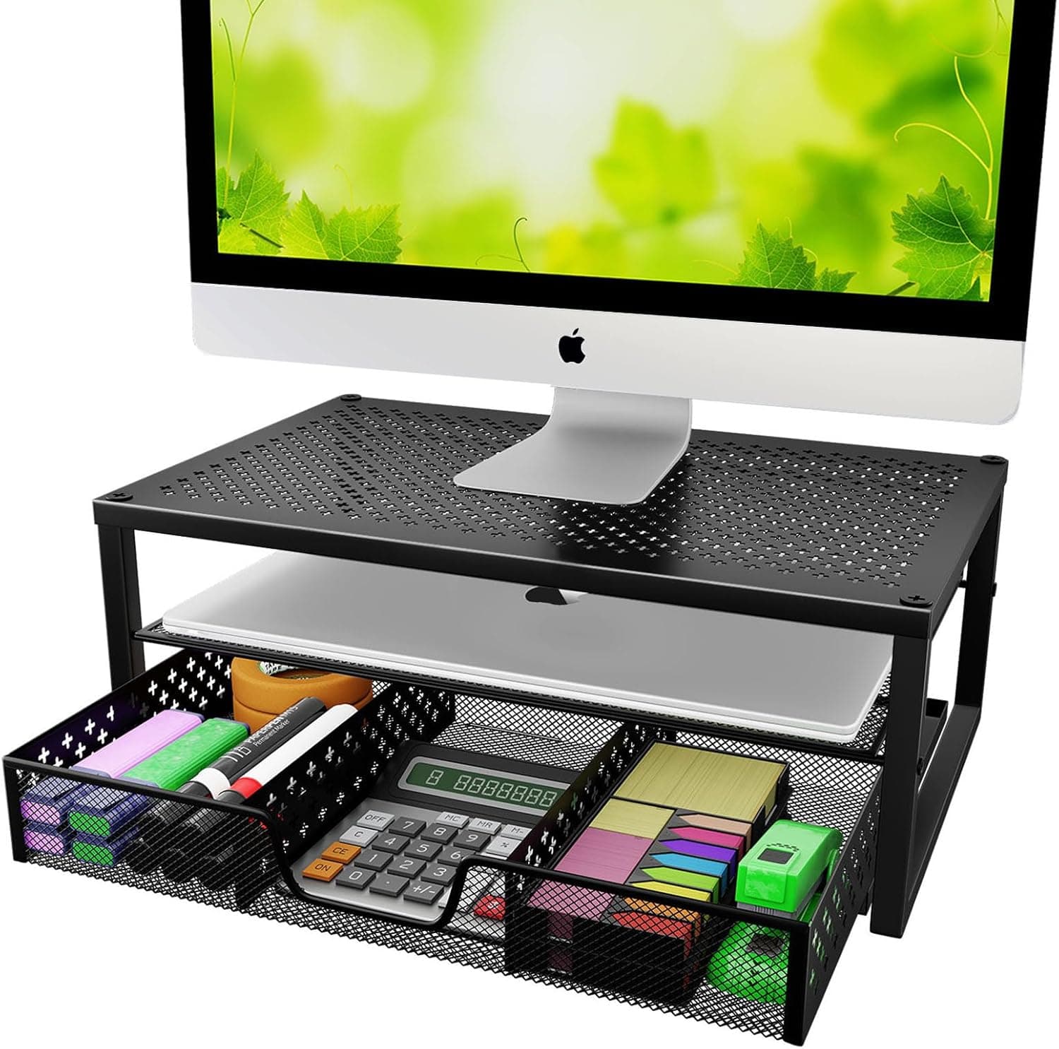 Simple Trending Metal Monitor Stand with Drawer