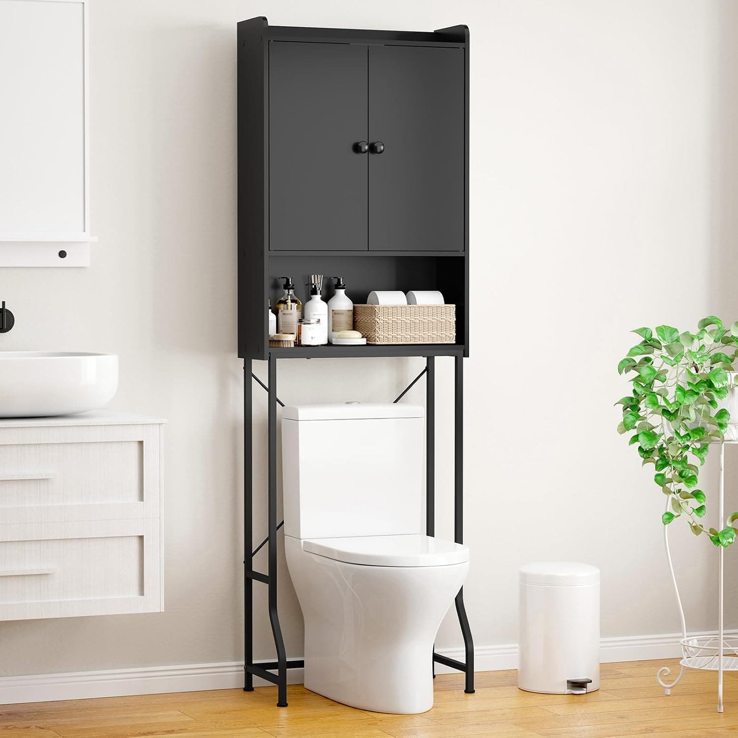 Kitsure 3-Tier Anti-Tip Over-the-Toilet Cabinet