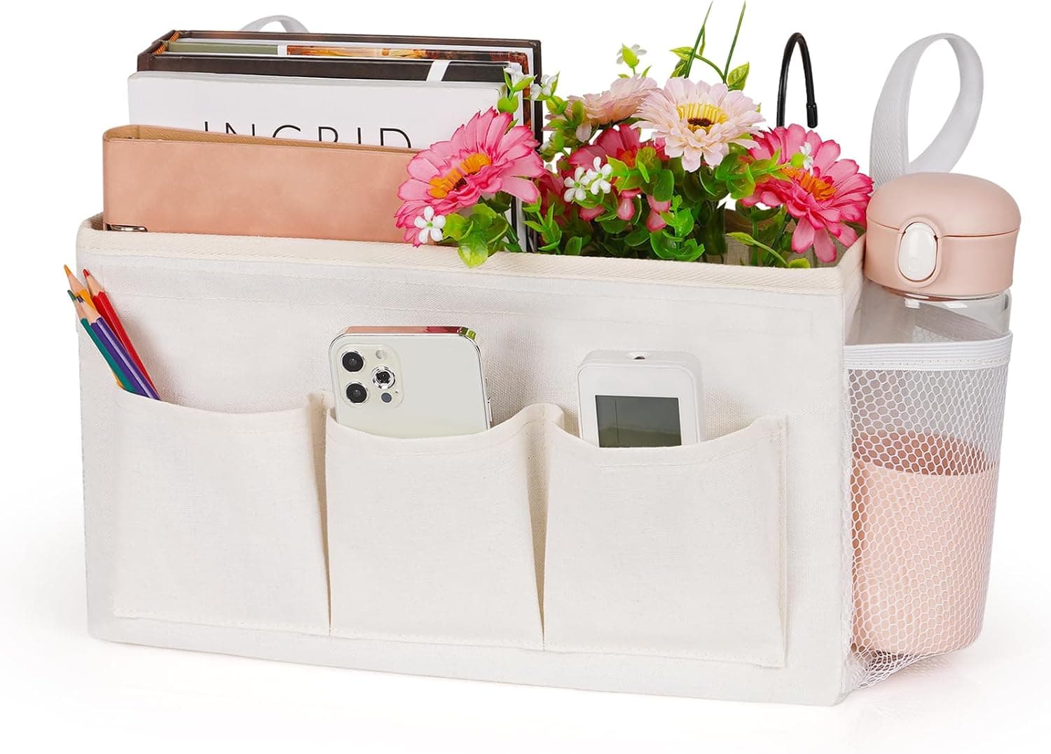 Lilithye Bedside Caddy with Bottle Holder