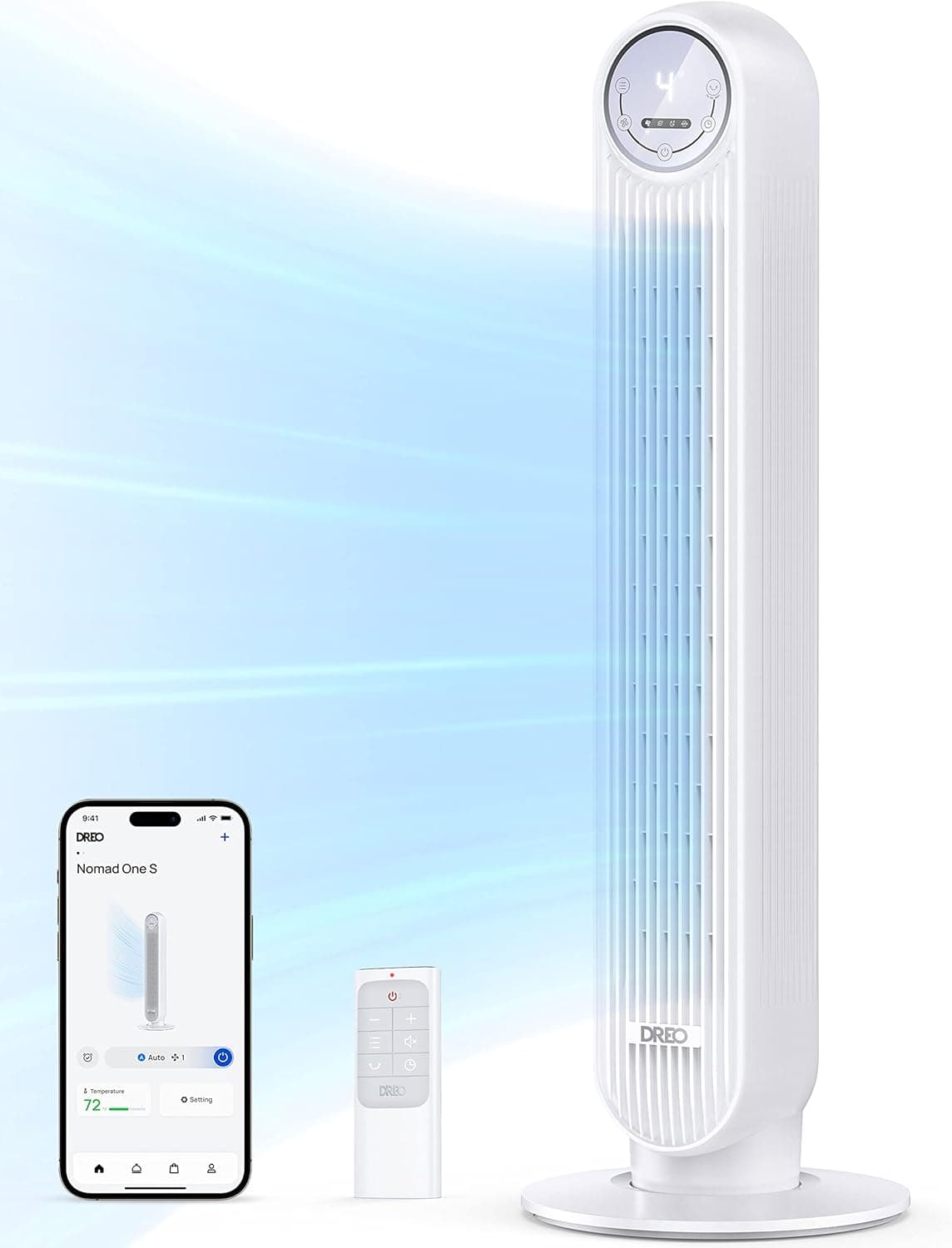 Dreo Nomad One Smart Tower Fan (28 dB, WiFi)