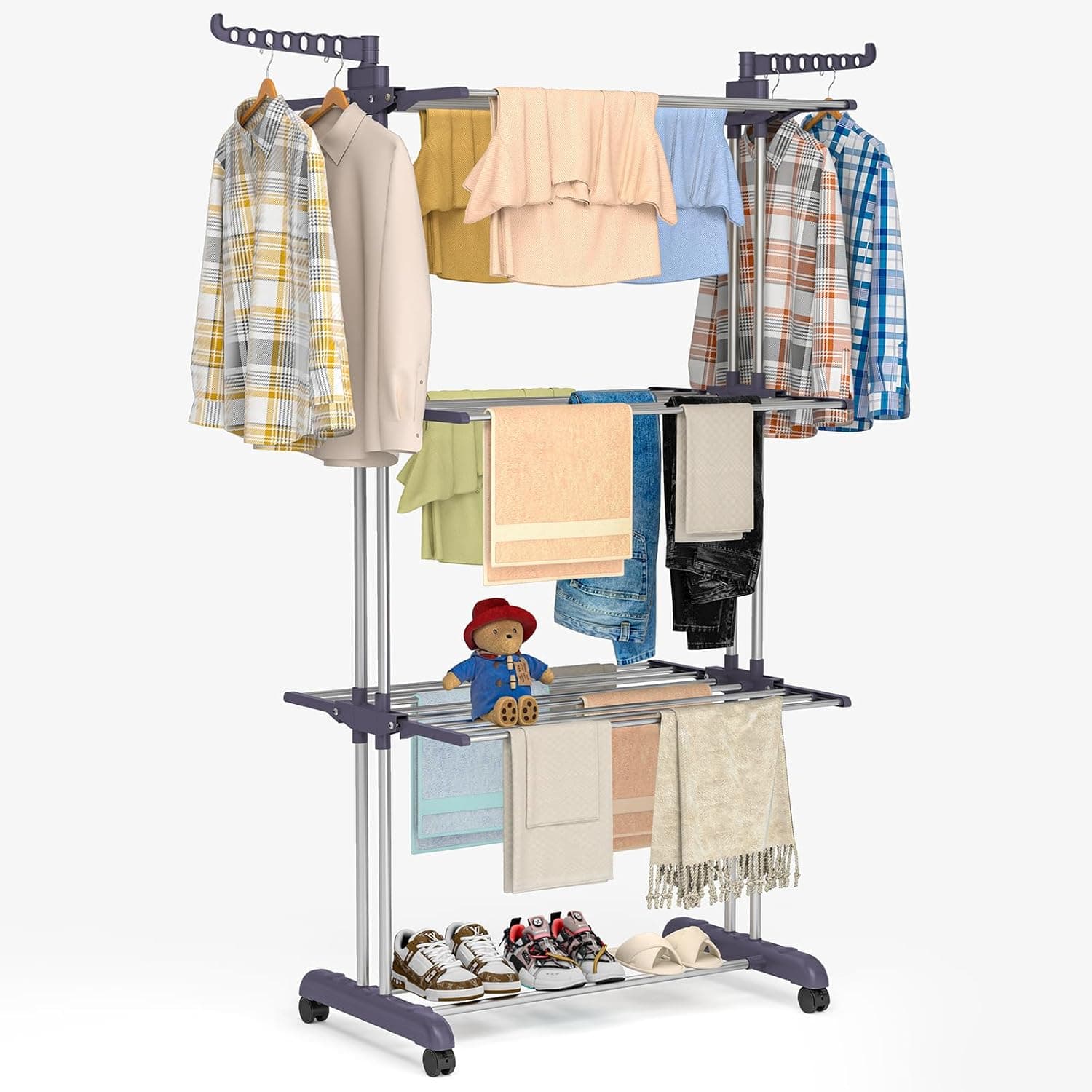 Bigzzia Rolling Clothes Drying Rack