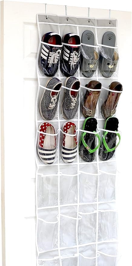 Simple Houseware 24-Pocket Clear Over-the-Door Organizer
