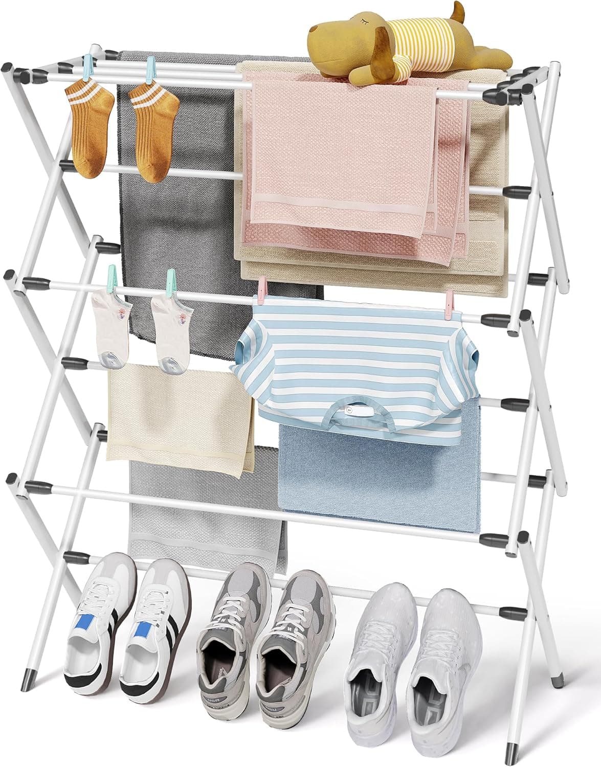 Sakugi 3-Tier Foldable Drying Rack (11.4 in deep)