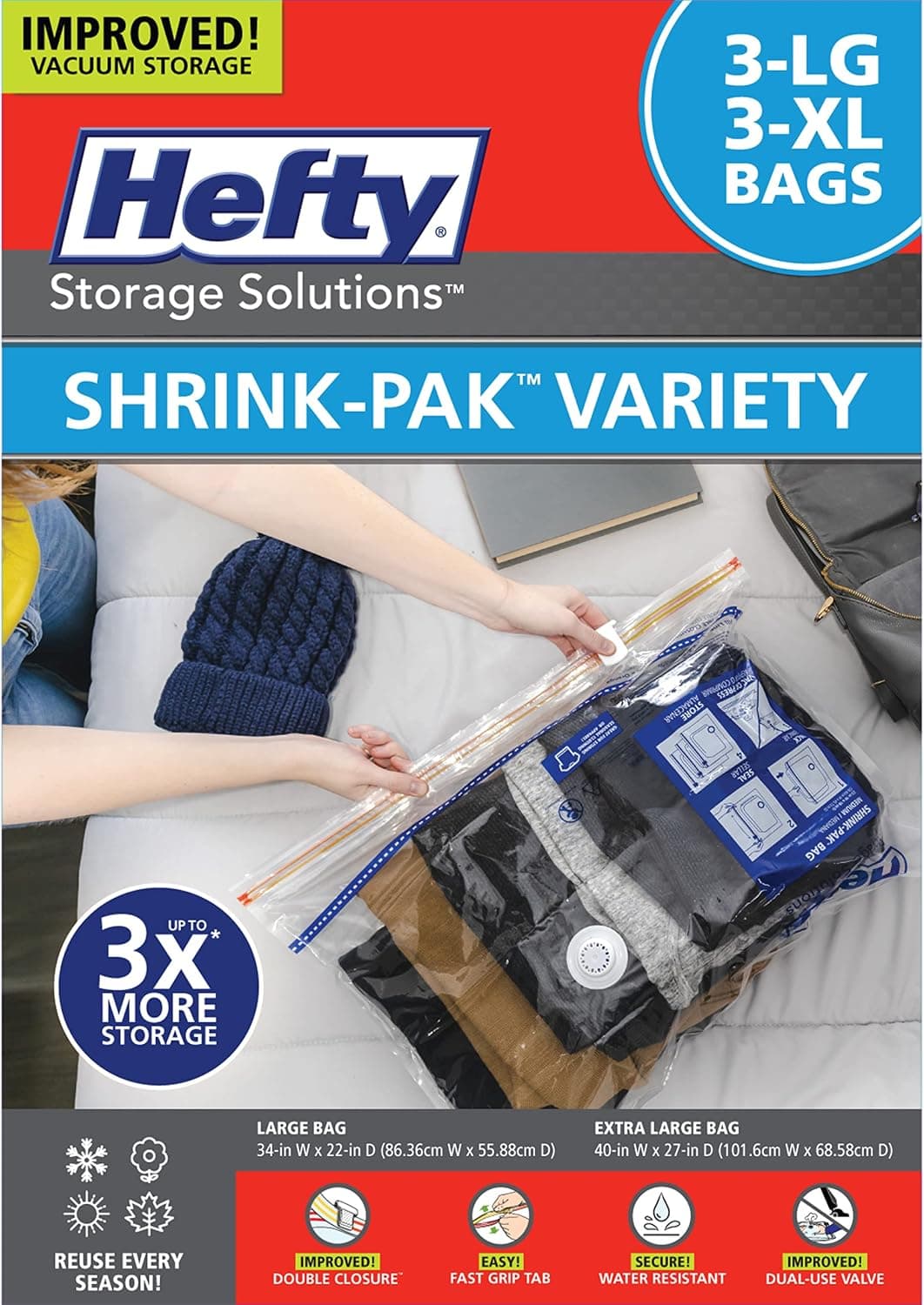 Hefty Shrink-Pak Vacuum Storage Bags