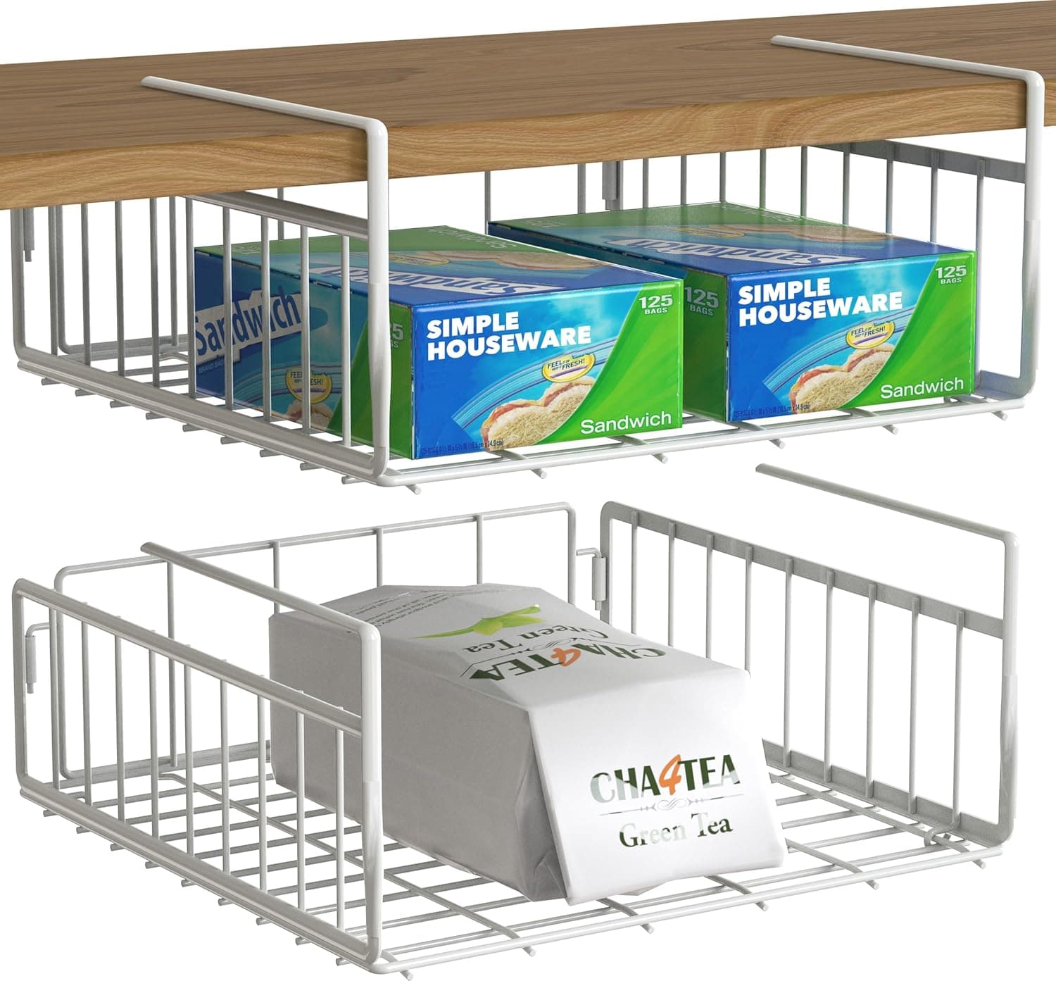 Simple Houseware Under-Shelf Basket (2-Pack)