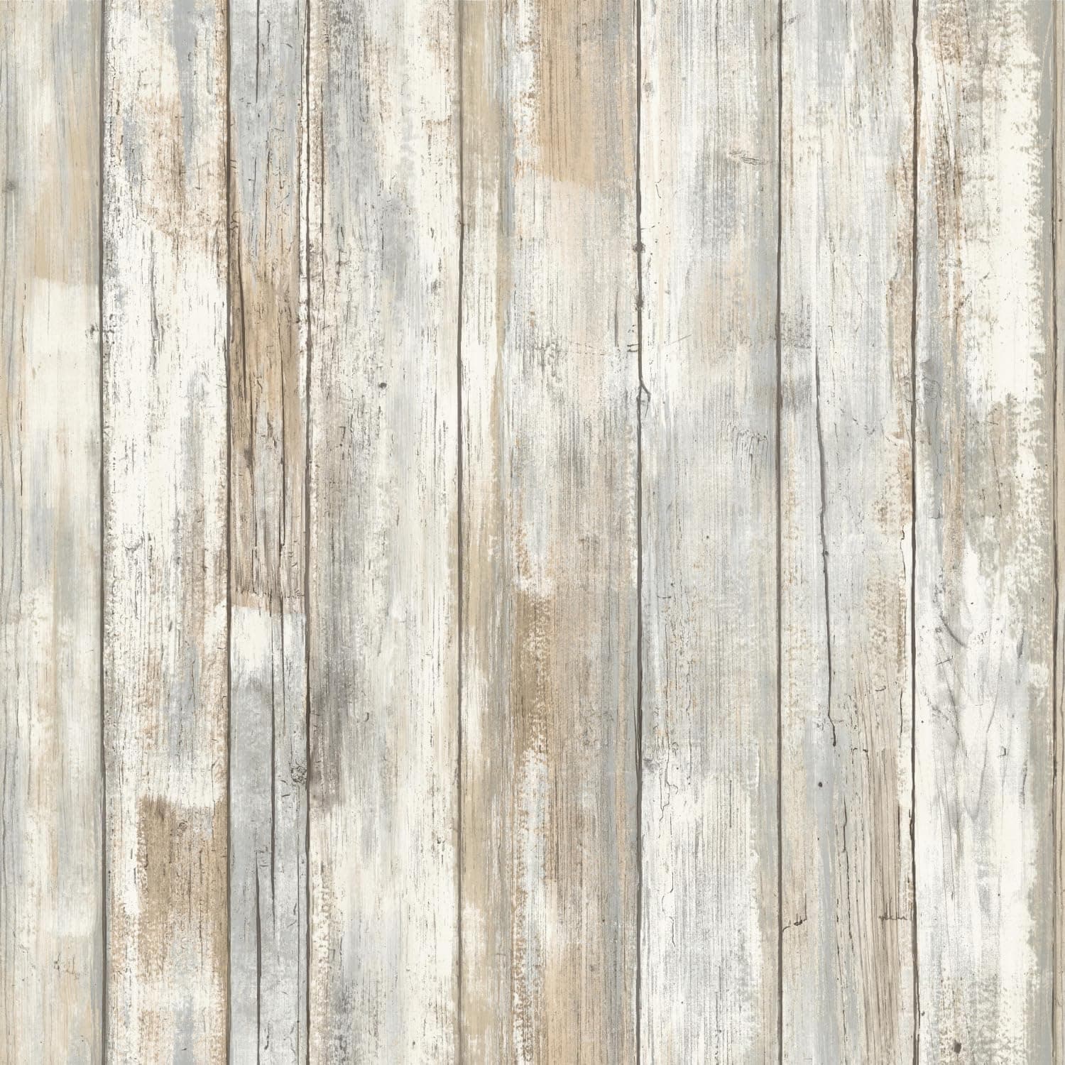 RoomMates Distressed Wood Peel-and-Stick Wallpaper