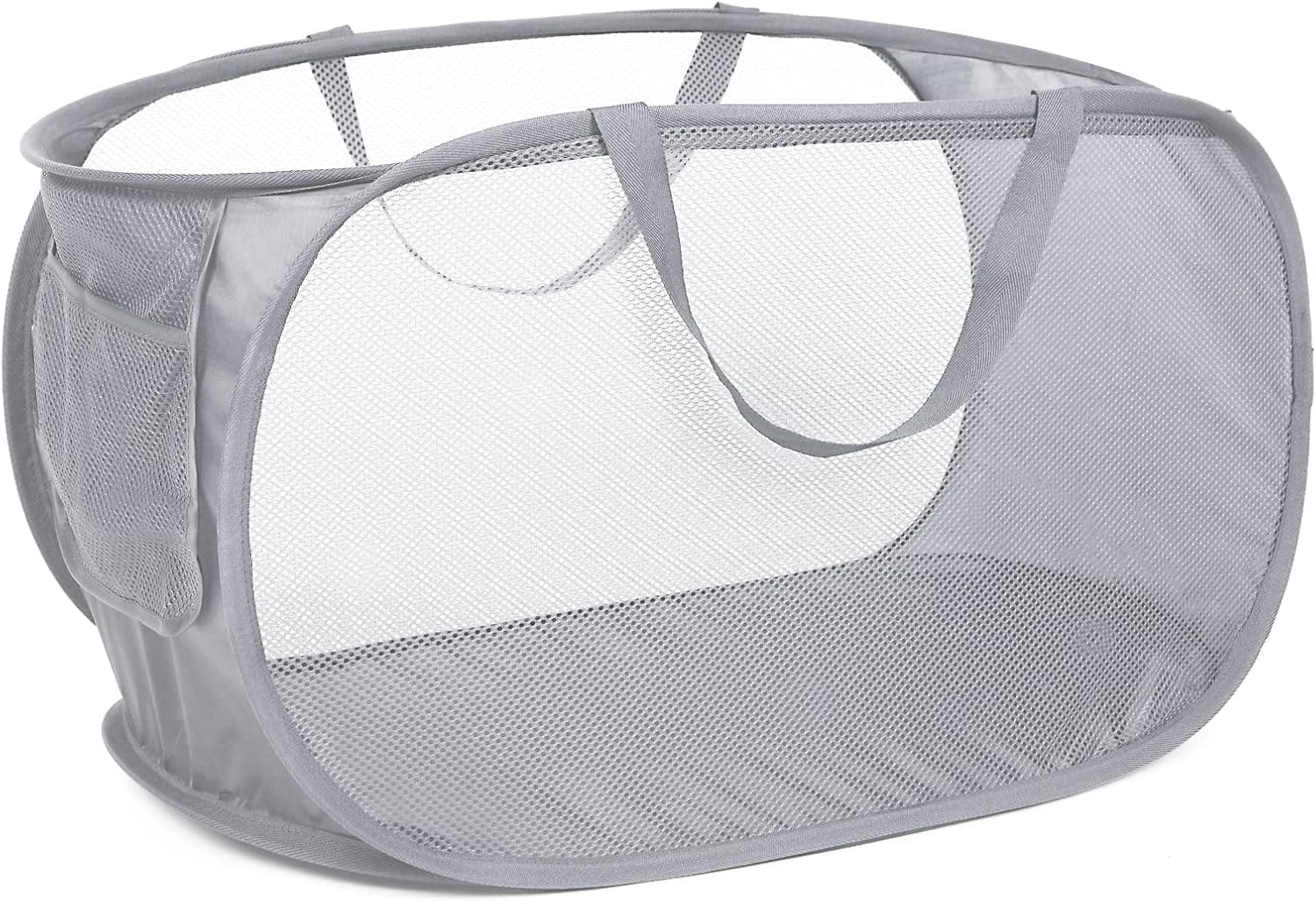 Bemkoo Pop-Up Mesh Hamper with Side Pocket
