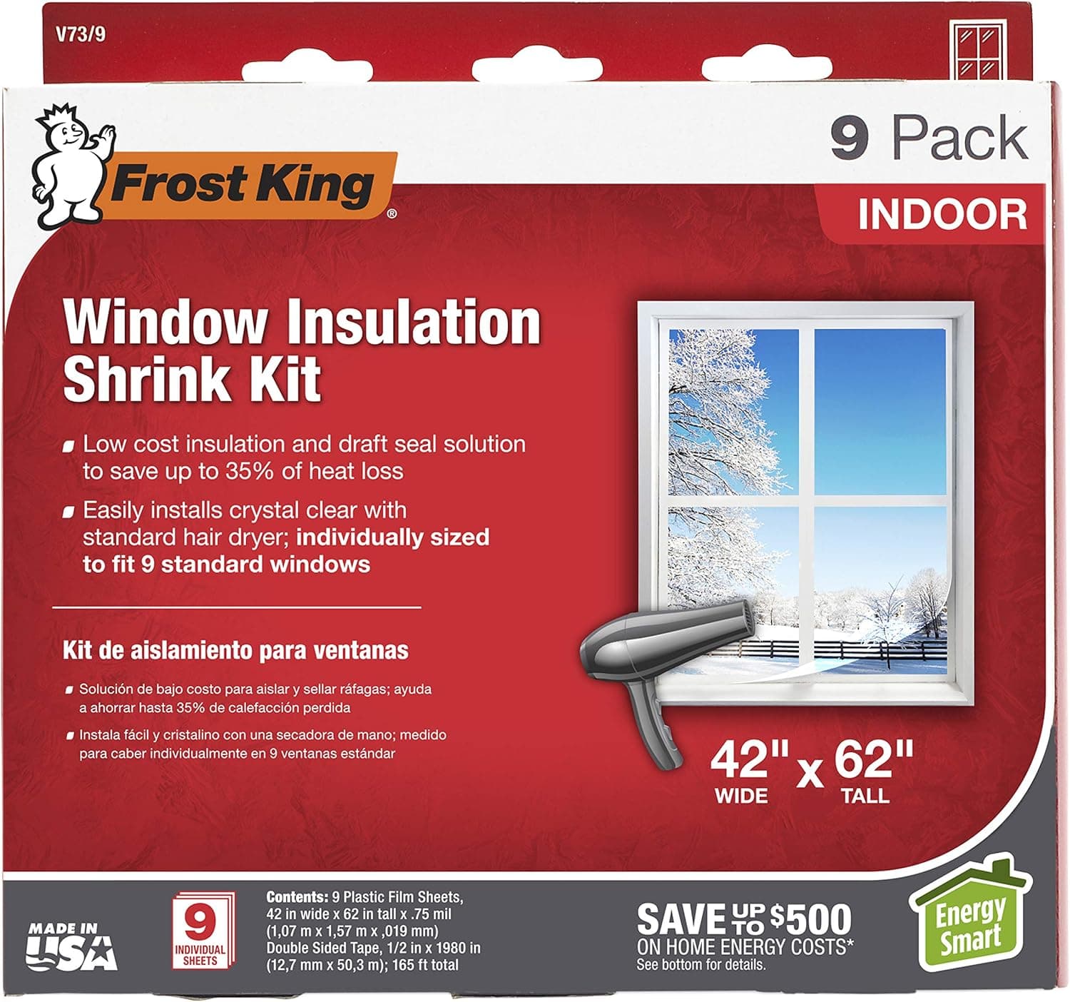 Frost King Indoor Shrink Window Kit (9-Pack)