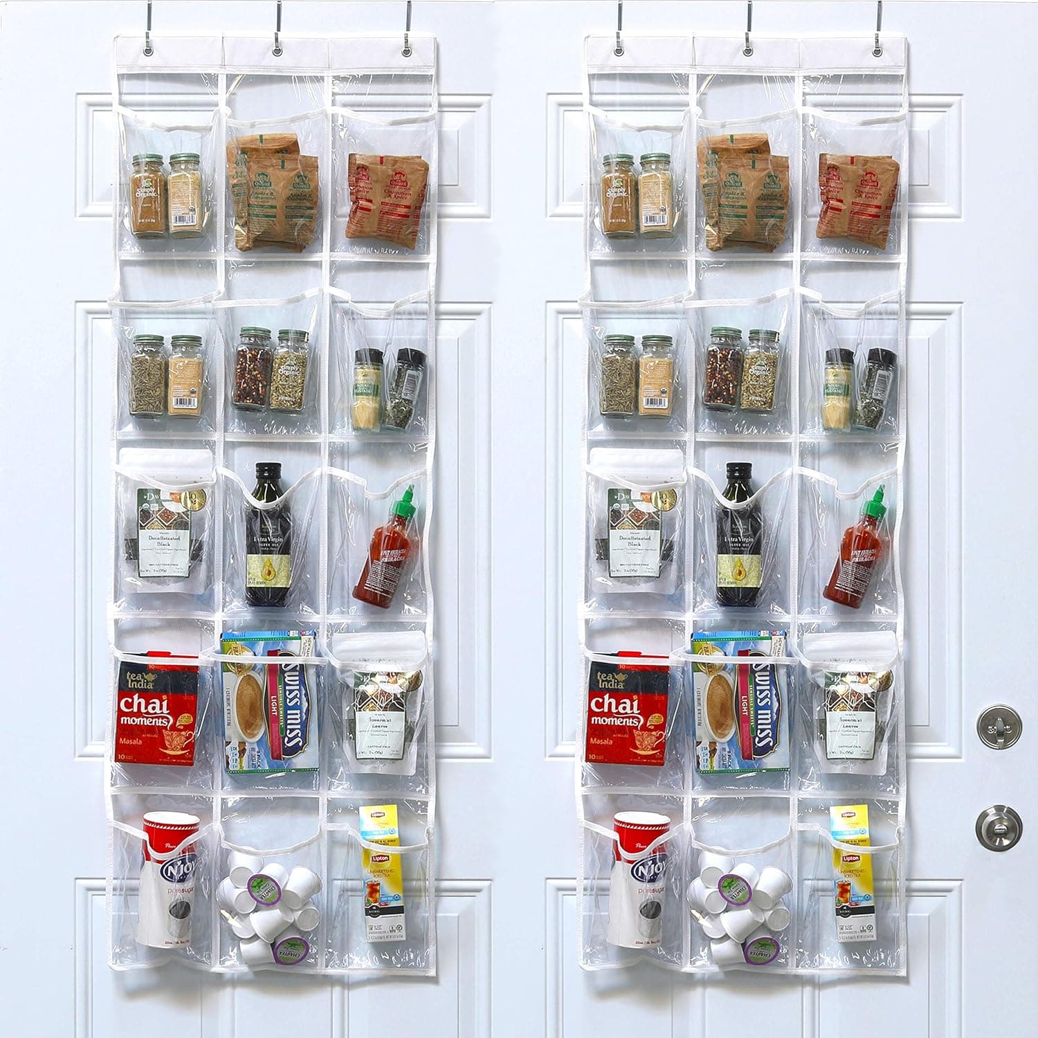 Simple Houseware 2-Pack Clear Over-the-Door Pantry Organizer