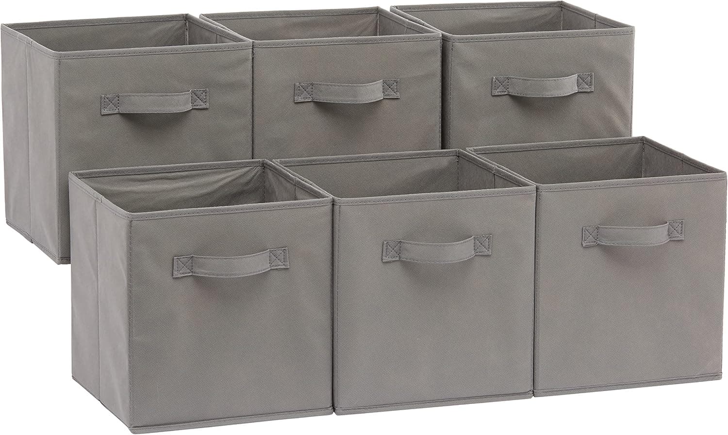 Amazon Basics Collapsible Fabric Storage Cubes (6-Pack, 11 in)