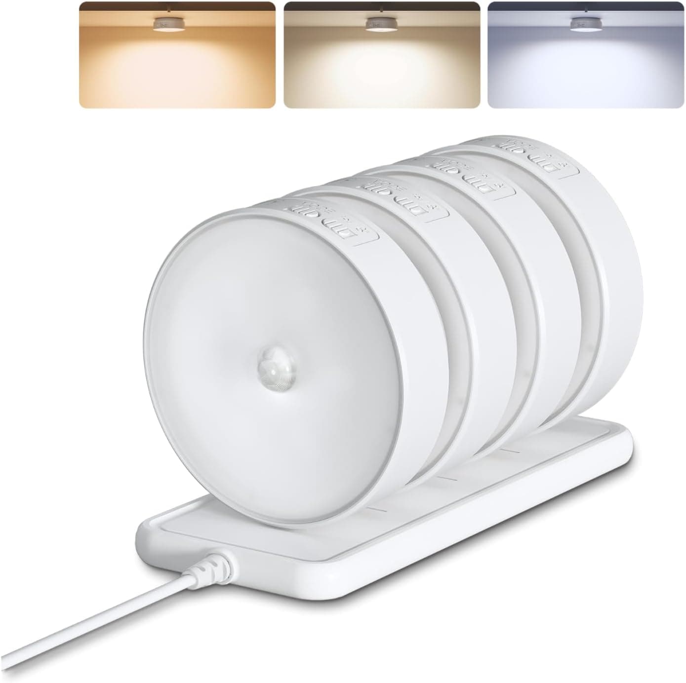 EZVALO 4-Pack Closet Lights with Charging Station