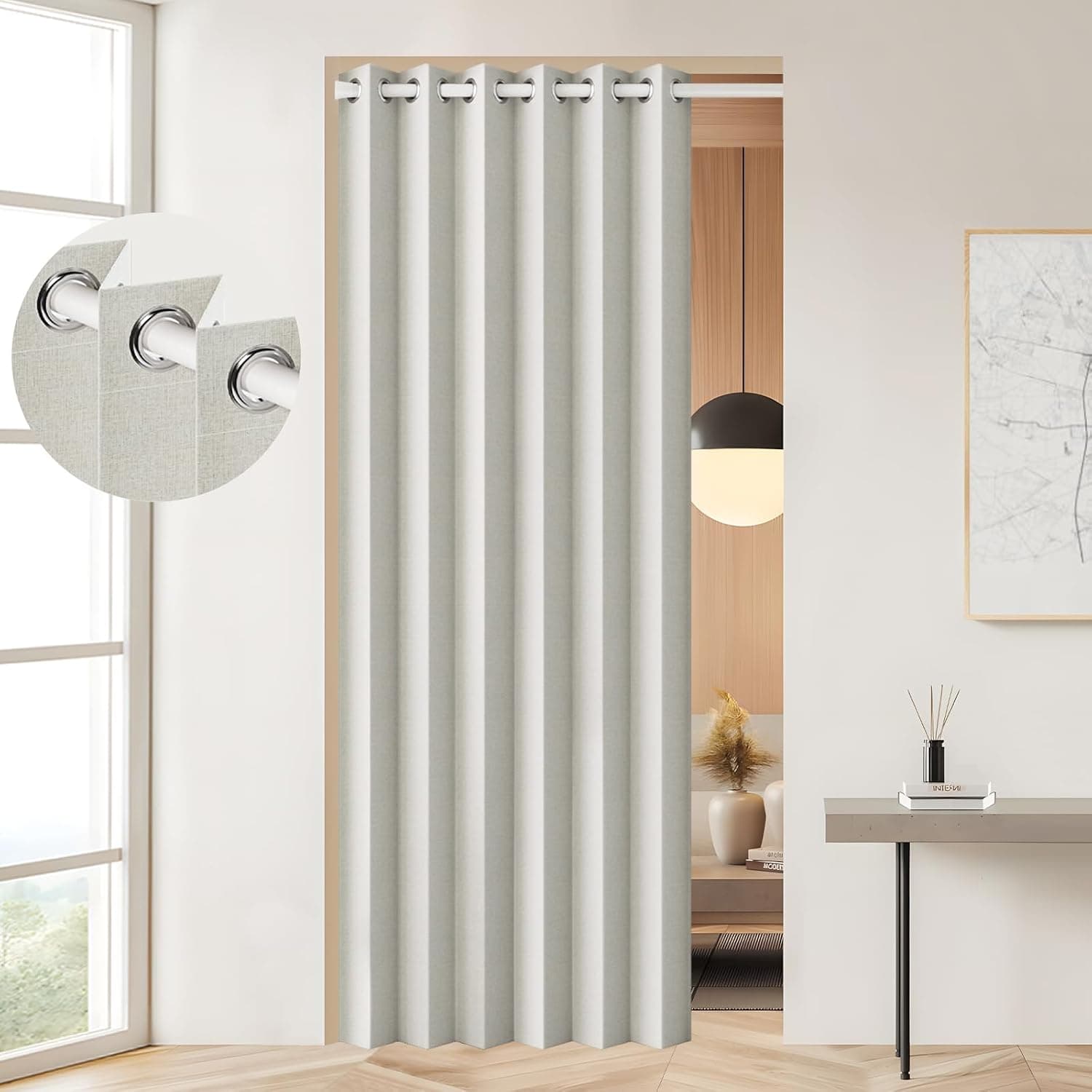 HMYI Magnetic Blackout Doorway Curtain