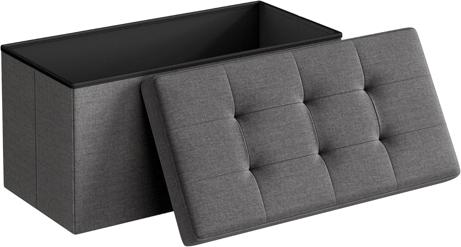 SONGMICS 30 in Folding Storage Ottoman Bench